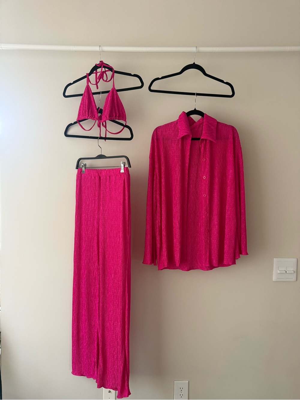 Pink Women's 3 Piece Set - Vibrant Fuchsia